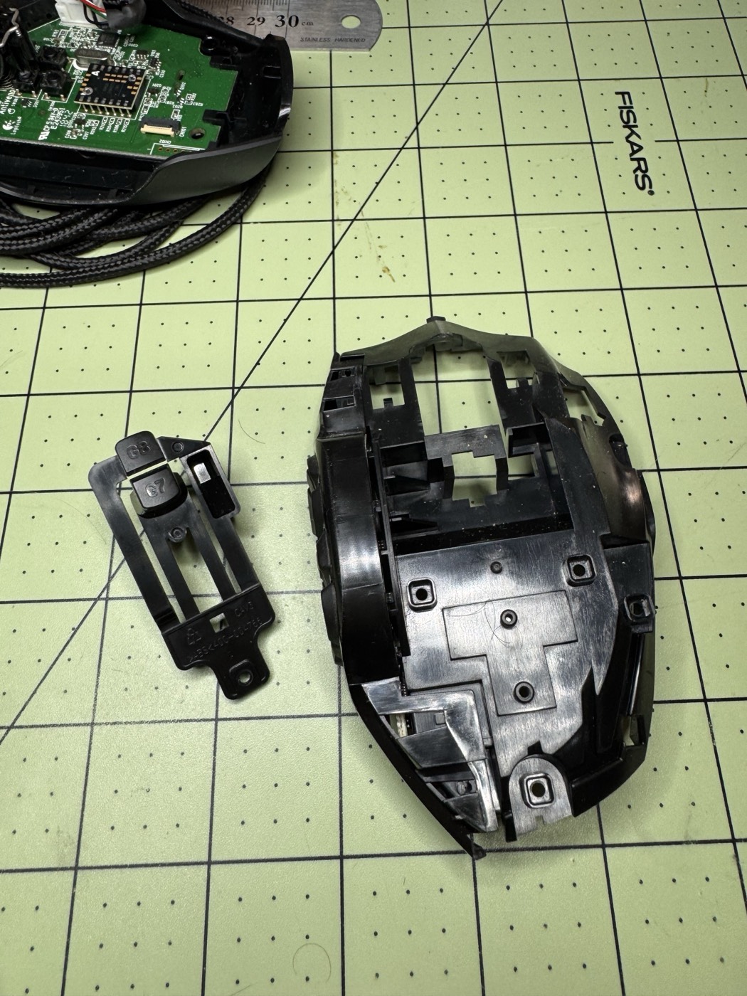 Top half with the main buttons removed